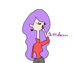 long neck human sticker #14604003