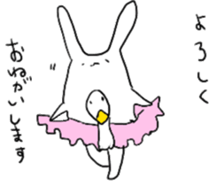 doodling rabbit sticker #14604079