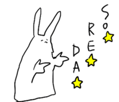 doodling rabbit sticker #14604082