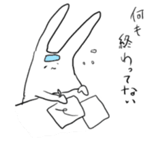 doodling rabbit sticker #14604088