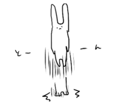 doodling rabbit sticker #14604091