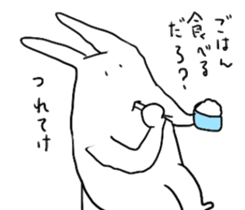 doodling rabbit sticker #14604093