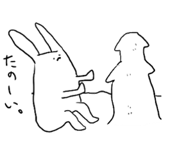 doodling rabbit sticker #14604096