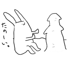 doodling rabbit sticker #14604096