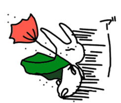 doodling rabbit sticker #14604106