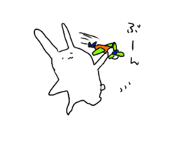 doodling rabbit sticker #14604109
