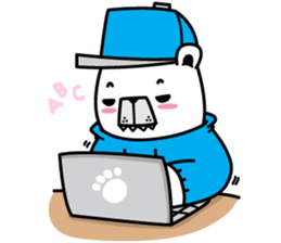 polar bear snowboarders snuk sticker #14604313