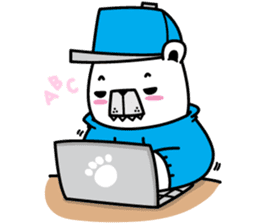 polar bear snowboarders snuk sticker #14604313