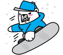 polar bear snowboarders snuk sticker #14604316