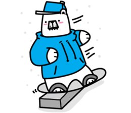 polar bear snowboarders snuk sticker #14604347