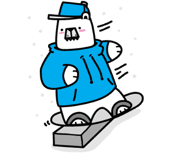 polar bear snowboarders snuk sticker #14604347