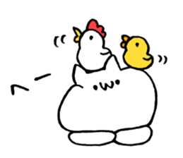 Egg and chicken and I sticker #14604660