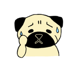 The pug is cute. sticker #14604989