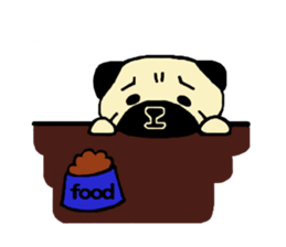 The pug is cute. sticker #14605002