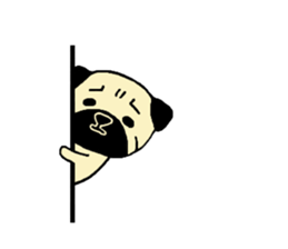 The pug is cute. sticker #14605003