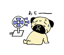 The pug is cute. sticker #14605010