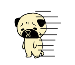 The pug is cute. sticker #14605013