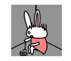 Rabbit Penguin sticker #14607232