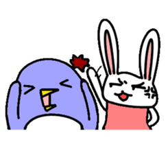 Rabbit Penguin sticker #14607241