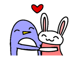 Rabbit Penguin sticker #14607242