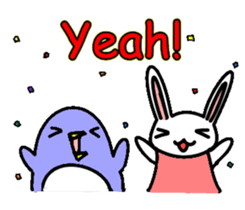 Rabbit Penguin sticker #14607247