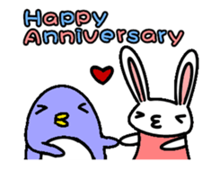 Rabbit Penguin sticker #14607253