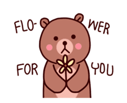 Tiny squirrel and big bear sticker #14608181