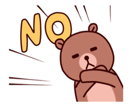 Tiny squirrel and big bear sticker #14608189