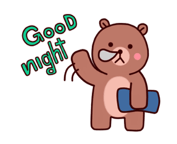 Tiny squirrel and big bear sticker #14608194