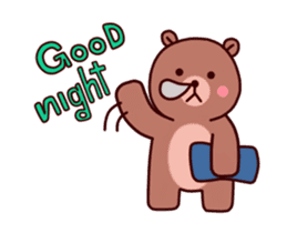 Tiny squirrel and big bear sticker #14608194