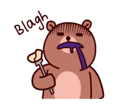 Tiny squirrel and big bear sticker #14608197