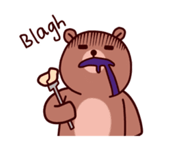 Tiny squirrel and big bear sticker #14608197