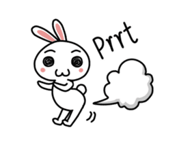 A mischievous rabbit sticker #14608671