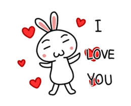 A mischievous rabbit sticker #14608677