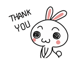 A mischievous rabbit sticker #14608680