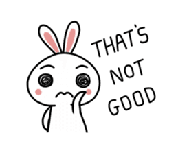 A mischievous rabbit sticker #14608683