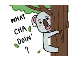Little playful koala sticker #14609414
