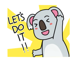 Little playful koala sticker #14609416