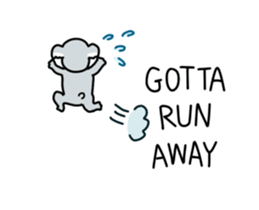 Little playful koala sticker #14609420