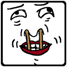 Let's make funny faces sticker #14612529