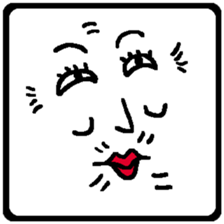 Let's make funny faces sticker #14612532