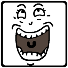 Let's make funny faces sticker #14612539