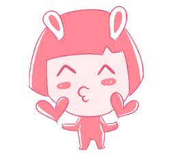 Pink Bunny Girl sticker #14612701