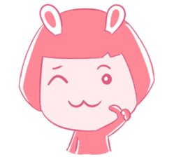 Pink Bunny Girl sticker #14612704