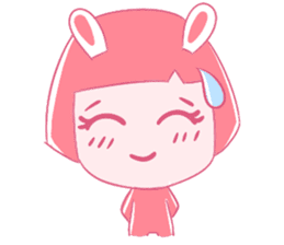 Pink Bunny Girl sticker #14612716