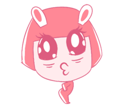 Pink Bunny Girl sticker #14612729