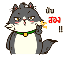 Angry Cat Jumping Punch sticker #14613463