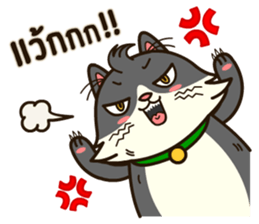 Angry Cat Jumping Punch sticker #14613465