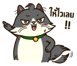 Angry Cat Jumping Punch sticker #14613466