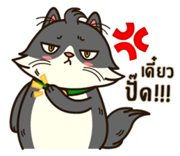 Angry Cat Jumping Punch sticker #14613468